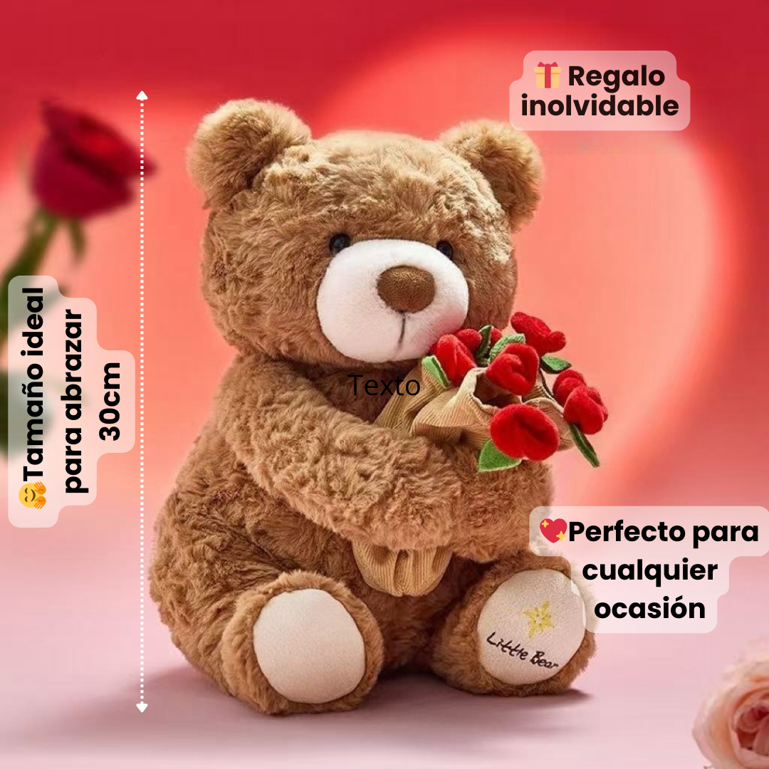 Peluche con Rosas Abrazables